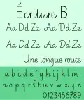 France’s Modèle d’écriture scolaire B (from 2013)
