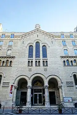 The facade of new church