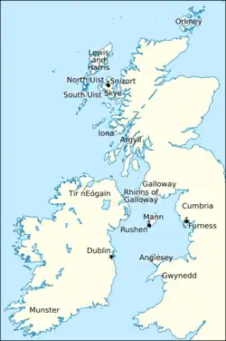 Map of Britain and Ireland