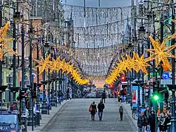 Piotrkowska Street with Christmas decorations
