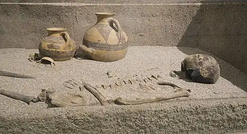 Middle Helladic Burial site No. 26 at Berbati, reconstructed