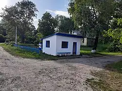 Bus stop in Perepelnyky, 2024