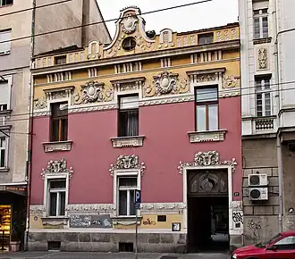 Uros Predic's Studio built in Vienna Secession style in Belgrade, 1908
