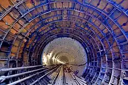 Tunnel under construction, 2020