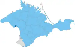 Location of the municipality (dark blue) in Crimea