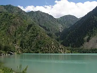 Lake Issyk, in Enbekshikazakh District