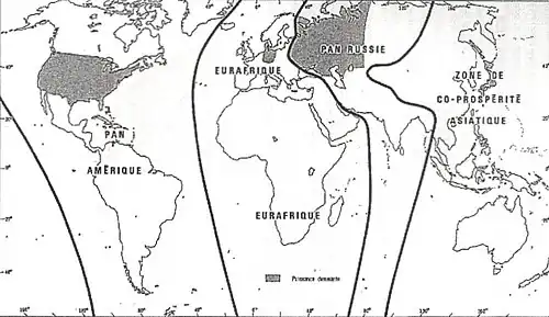 Image 2Division of the world according to Haushofer's pan-regions doctrine (from Geopolitics)