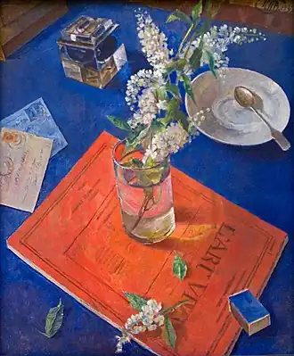 Kuzma Petrov-Vodkin, Bird Cherry in a Glass,1932.