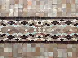 Reinterpreted zellige close-up.