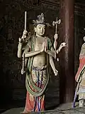 Ming dynasty (1368-1644) statue of Mārīcī as one of the Twenty-Four Devas of Chinese Buddhism at Huayan Temple in Datong, China