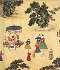 Group of women wearing aoqun, Ming dynasty