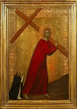 Christ carrying the Cross, with a donor portrait of a Dominican friar, Barna da Siena, 1330–1350