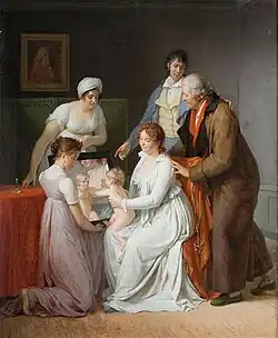Portrait of the Artist and His Family by Jacques-Augustin-Catherine Pajou