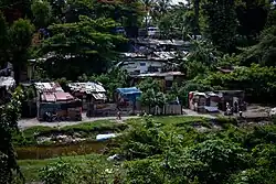Shanty town in jungle