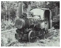 Abandoned 0-4-0T Gibbons & Harris loco No 3 at Bell Hill