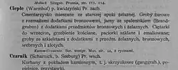 Details of archaeological discoveries from Ciepłe in an edition of Światowid, 1899.