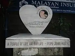 Memorial dedicated to all unborn children