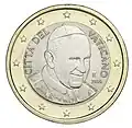 €1-Vatican Franciscus-Revers