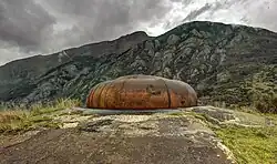 The 100 ton Gruson rotating gun turret
