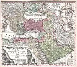 1740 (Seutter), showing Eyalets