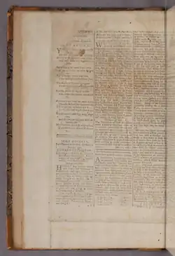 The fourth page of the first issue of Hicky's Bengal Gazette