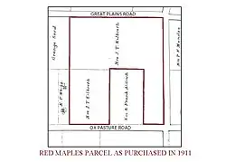 Red Maples parcel in 1902, before Alfred W. Hoyt's 1911 purchase.