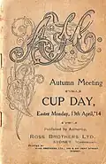 1914 AJC Sydney Cup racebook front cover