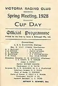 1928 VRC Melbourne Cup showing race day officials