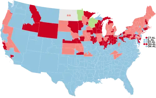 1938 House election results map