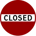 Road closed