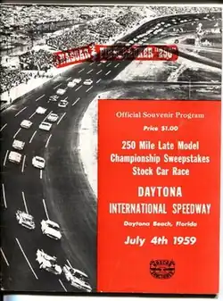 1959 Firecracker 250 program cover