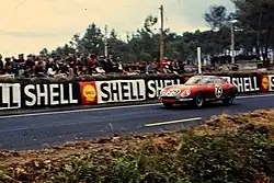 The 275 GTB/C of Roy Pike and Piers Courage at the 1966 24 Hours of Le Mans.
