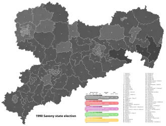 1990 Saxony state election, Black is CDU