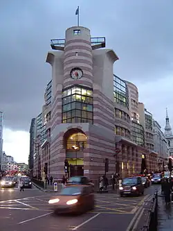 No 1 Poultry, an office building and shops in London, by James Stirling (completed 1997)