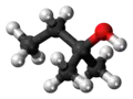 Ball-and-stick model of 2-methyl-2-butanol