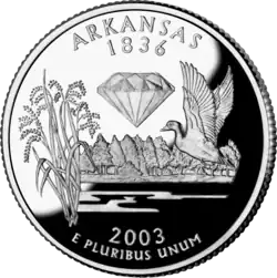 Arkansas quarter dollar coin