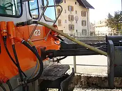 Detail view of the coupling