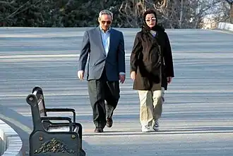 People walking at Mellat Park