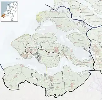 Groede is located in Zeeland