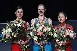 The women's medalists at the 2010 European Championships