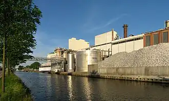 The Vierverlaten sugar factory on the Hoendiep