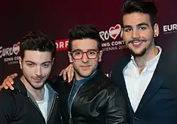 (L–R) Gianluca Ginoble, Piero Barone and Ignazio Boschetto