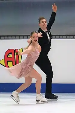 Natálie Taschlerová and Filip Taschler at the 2020 European Championships