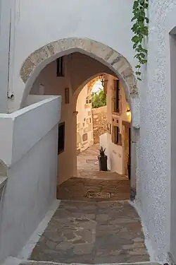 Street in the castle of Naxos