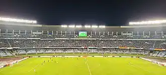 The stadium during the 2021 Durand Cup Final between FC Goa and Mohammedan SC