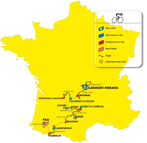 Route of the 2023 Tour de France Femmes