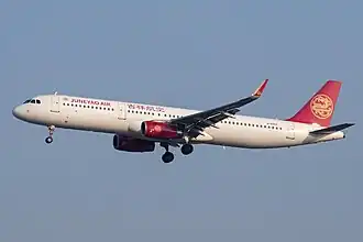 A Juneyao Air Airbus A321-200 in 2024