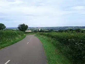 Landscape and road in Viévy