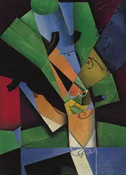 Juan Gris, 1913, El fumador, The Smoker (Frank Haviland), oil on canvas, 73 × 54&nbsp;cm, Thyssen-Bornemisza Museum