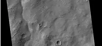 Channel in Ausonia Mensa, as seen by HiRISE under HiWish program